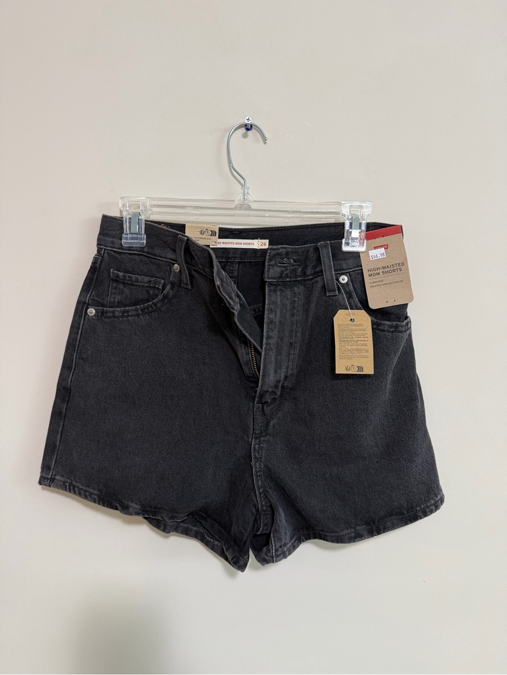 Levi's Black High-Waist Denim Shorts